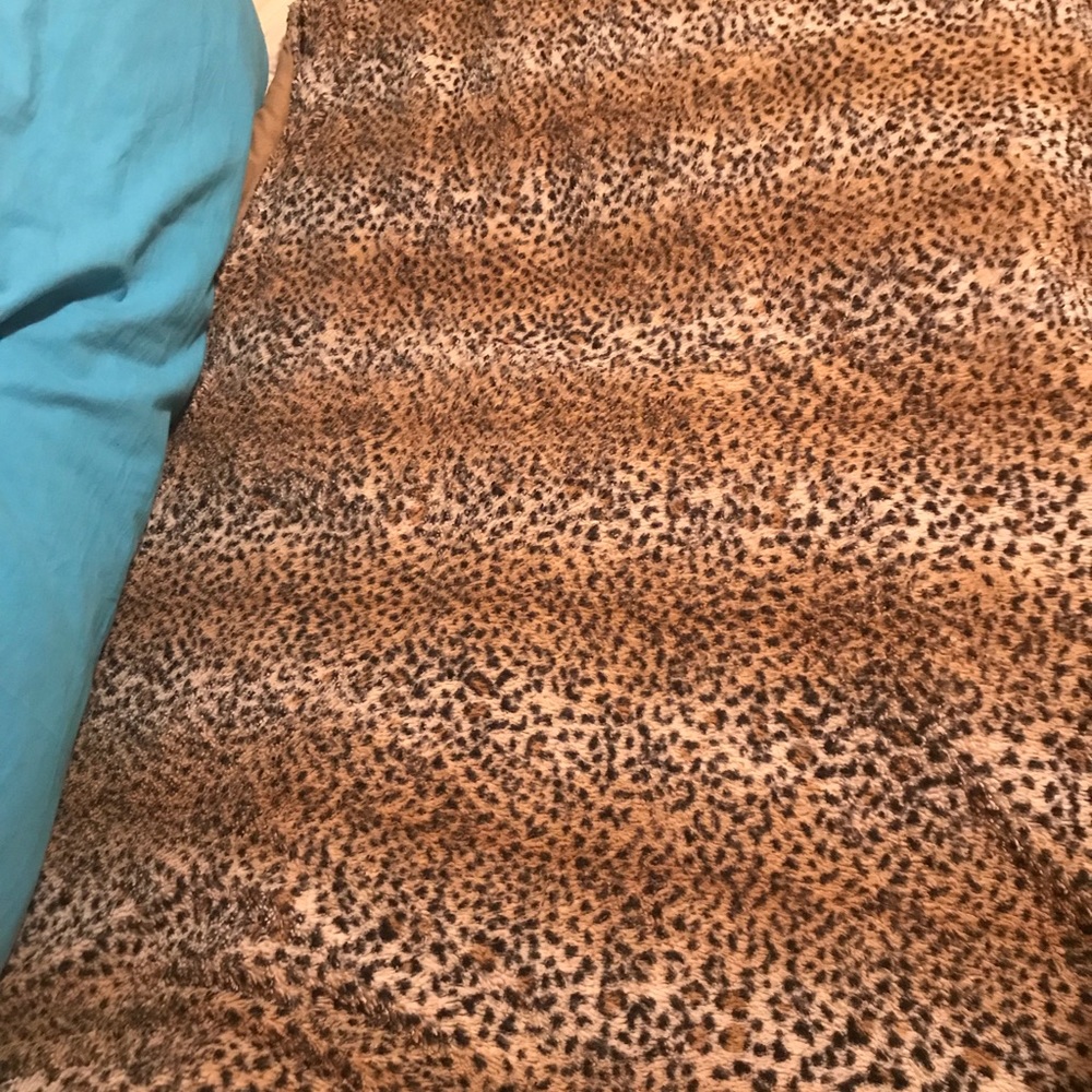 Fuzzy Cheetah Print Blanket